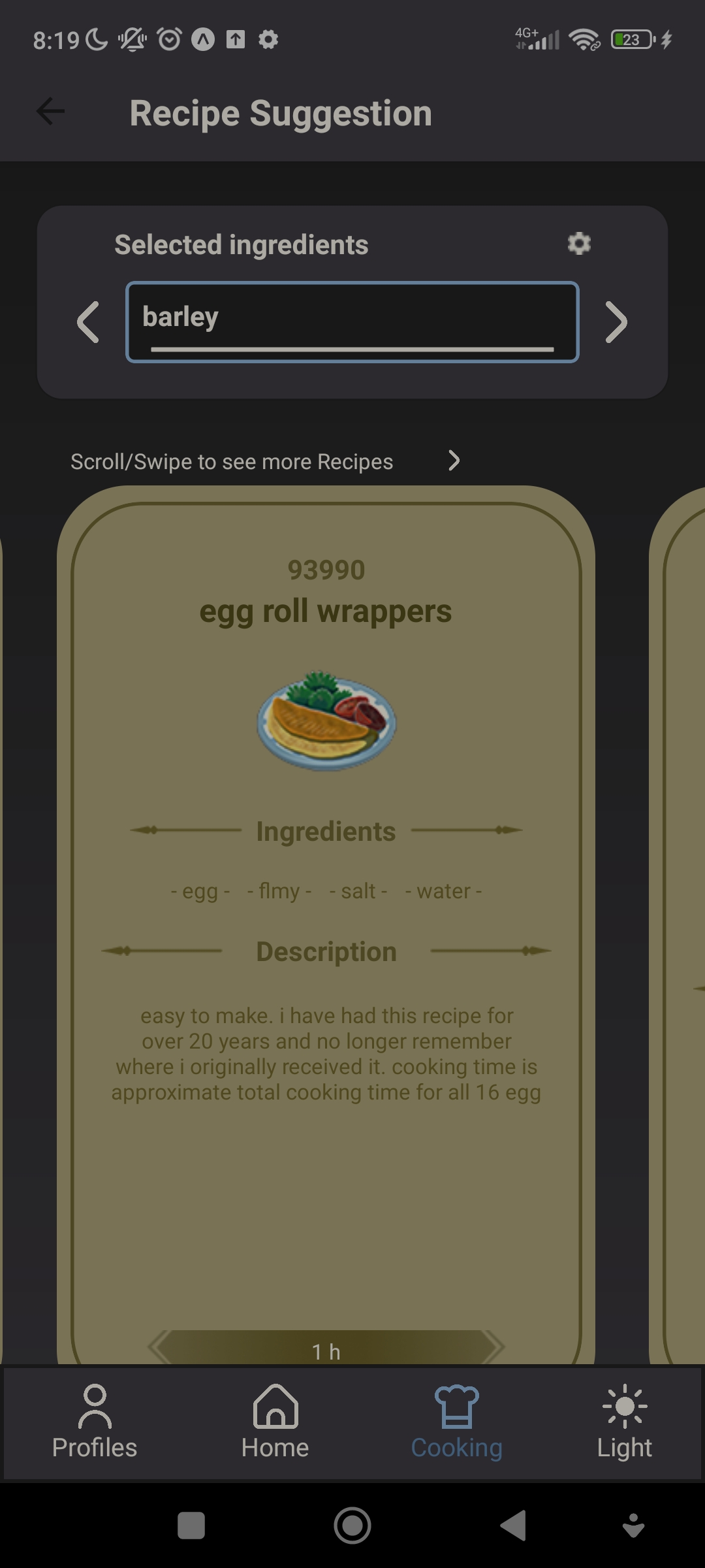 RecipeSuggestion