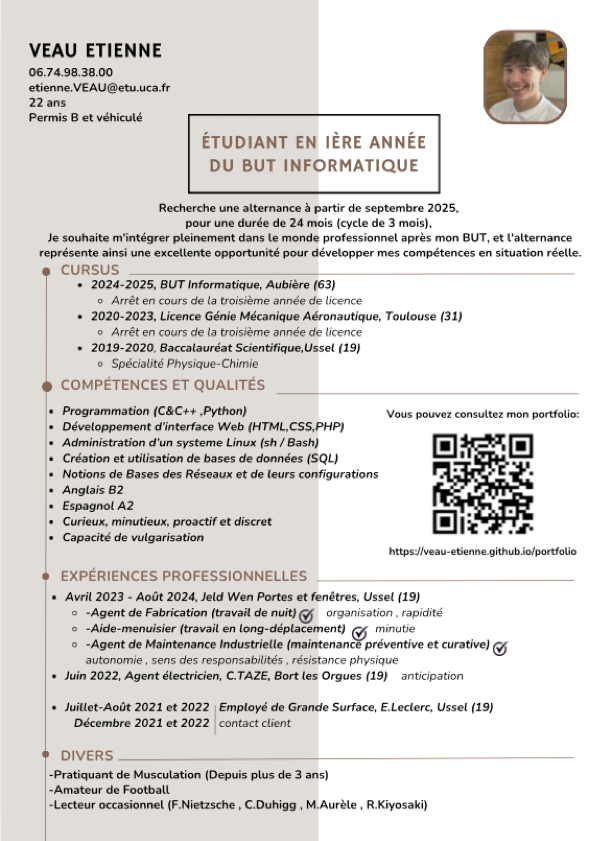 Aperçu CV Etienne Veau